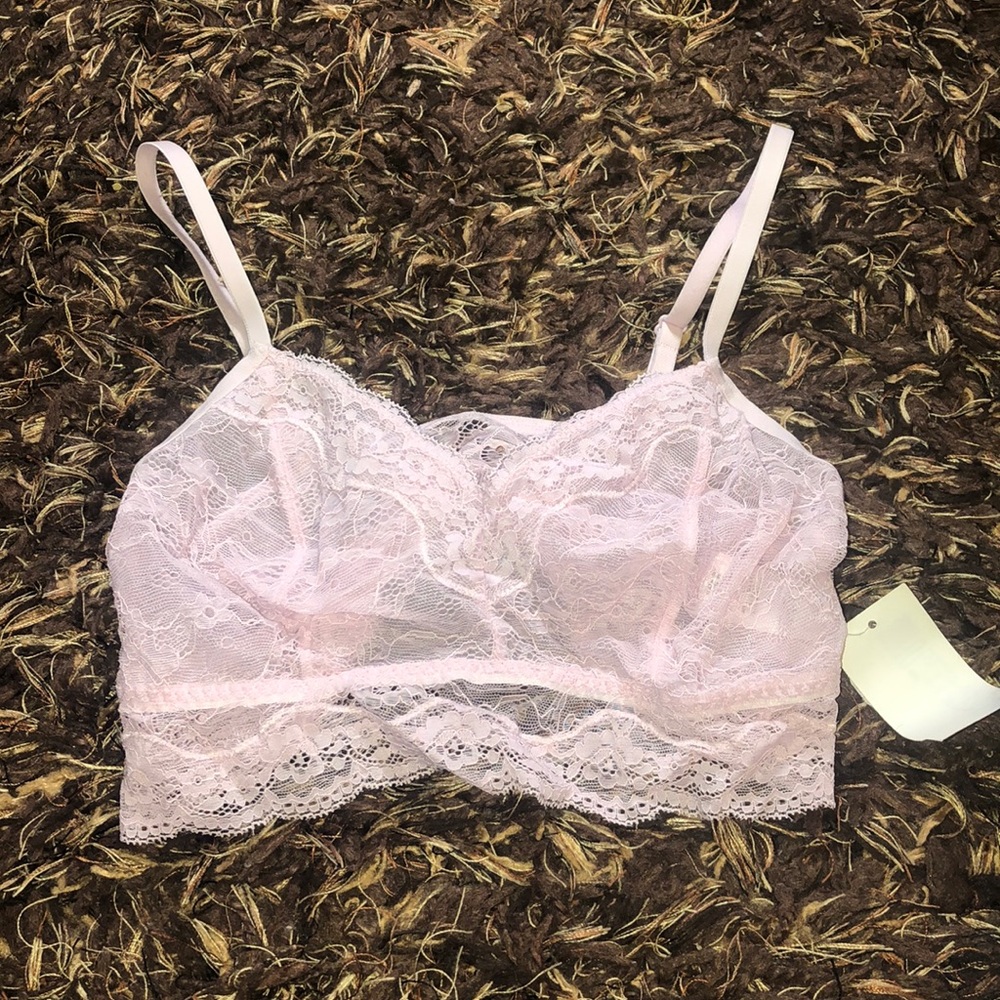 sexy pink lacy bralette